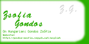 zsofia gondos business card