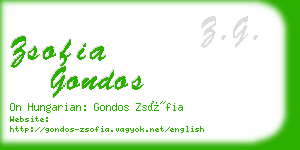 zsofia gondos business card